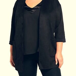 T Tahari- 3/4 Sleeve Cardigan Blazer 3X